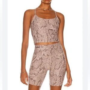 Snakeskin Print Crop Top
